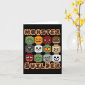 Halloween Building Bricks Monster Builder Brick He Kaart (Gele Bloem)