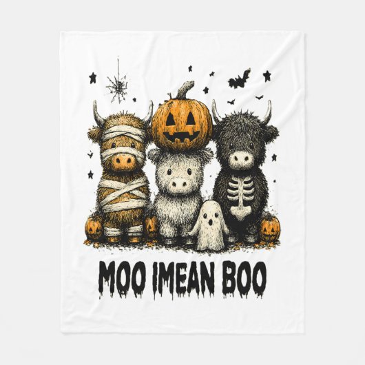 Halloween Bull Sheet Fleece Deken (Voorkant)