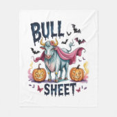 Halloween Bull Sheet, Funny Ghost Koe Fleece Deken (Voorkant)