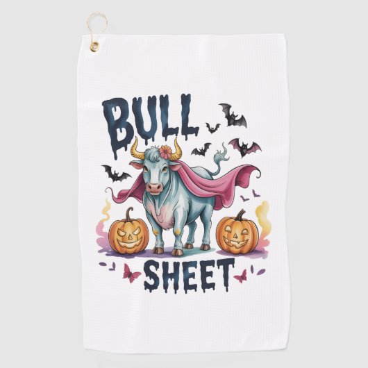 Halloween Bull Sheet, Funny Ghost Koe Golfhanddoek (Voorkant)