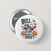 Halloween Bull Sheet, Funny Ghost Koe Ronde Button 5,7 Cm (Voorkant /achterkant)