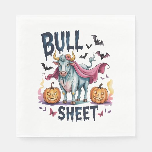 Halloween Bull Sheet, Funny Ghost Koe Servet (Voorkant)