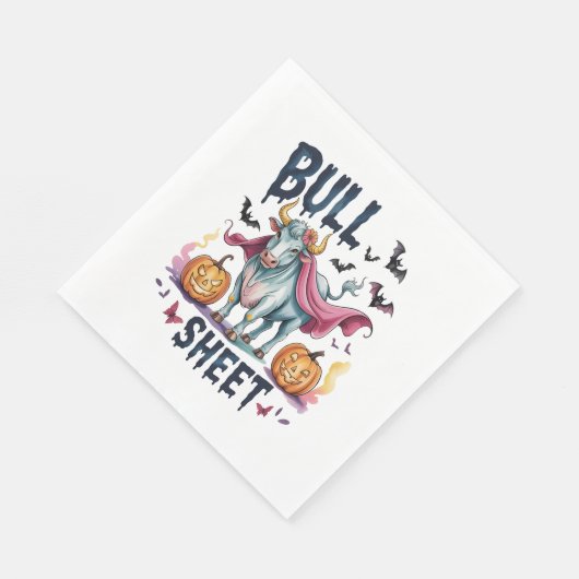 Halloween Bull Sheet, Funny Ghost Koe Servet (Hoek)