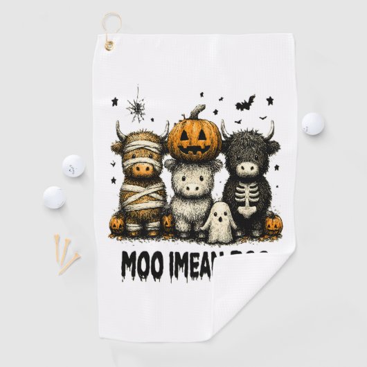  Halloween Bull Sheet Golfhanddoek (Insitu)