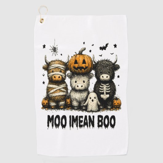  Halloween Bull Sheet Golfhanddoek (Voorkant)