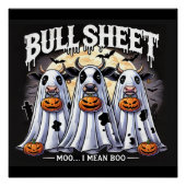 Halloween Bull Sheet Moo / Bulls Funny Perfect Poster (Voorkant)