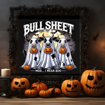 Halloween Bull Sheet Moo / Bulls Funny
