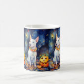 Halloween Bull Terrier met pompoenen eng Koffiemok (Center)
