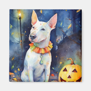 Halloween Bull Terrier met pompoenen eng Magneet
