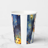 Halloween Bull Terrier met pompoenen eng Papieren Bekers (Links)