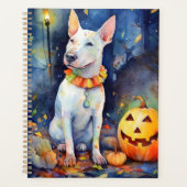 Halloween Bull Terrier met pompoenen eng Planner (Voorkant)