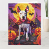 Halloween Bull Terrier Vampire Pumpkins eng Kaart (Voorkant)
