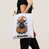 Halloween Bull Witch Gepersonaliseerde Halloween Tote Bag (Dichtbij)