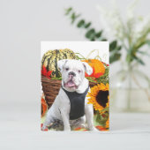 Halloween bulldog briefkaart (Staand voorkant)