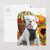 Halloween bulldog briefkaart (Voorkant / Achterkant)