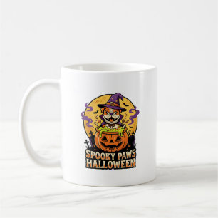 Halloween Bulldog Pompoen Nacht Koffiemok