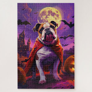 Halloween Bulldog Vampire Pumpkins eng Legpuzzel