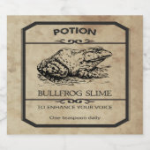 Halloween Bullfrog Slime Apothecary Bier Label Etiket (Enkel label)