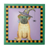 Halloween Bullmastiff-keramische Tegel Tegeltje (Voorkant)