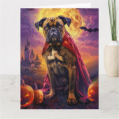 Halloween Bullmastiff Vampire Pumpkins eng Kaart (Voorkant)