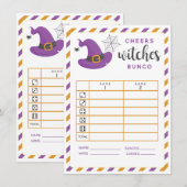 Halloween Bunco kaart Cheers Witches 2 rondes (Voorkant / Achterkant)