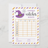 Halloween Bunco kaart Cheers Witches Oktoberthema (Achterkant)