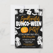Halloween Bunco Party Invitation Kaart (Voorkant)