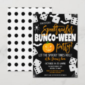 Halloween Bunco Party Invitation Kaart (Voorkant / Achterkant)