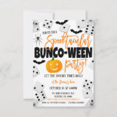 Halloween Bunco Party Invitation Kaart (Voorkant)