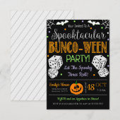 Halloween Bunco Party Invitation Kaart (Voorkant / Achterkant)