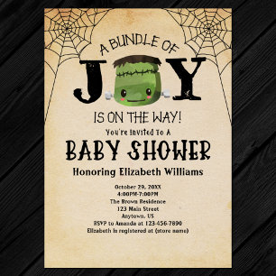 Halloween bundel van Joy Frankenstein Baby shower Kaart
