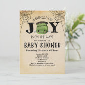 Halloween bundel van Joy Frankenstein Baby shower Kaart (Staand voorkant)