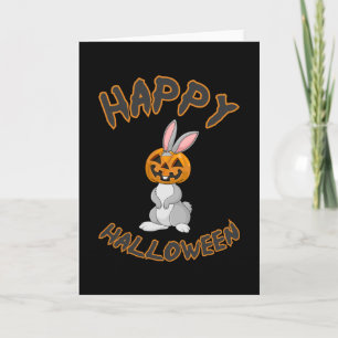 Halloween Bunny Rabbit Pumpkin Horror Gift Idee Kaart
