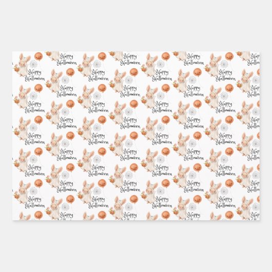 Halloween Bunny Wrapping Paper Sheets (Voorkant)