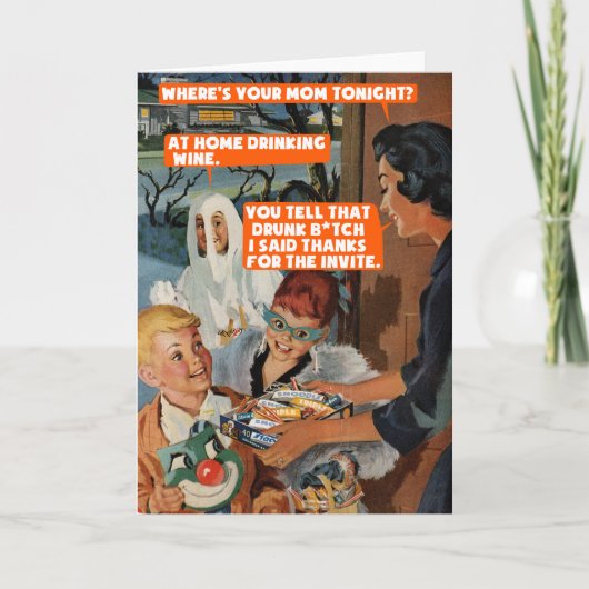 Halloween buren vrienden kaart (Voorkant)