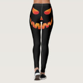 Halloween Burning Pumpkin Face Leggings (Achterkant)