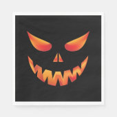 Halloween Burning Pumpkin Face Servet (Voorkant)