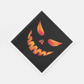 Halloween Burning Pumpkin Face Servet (Hoek)