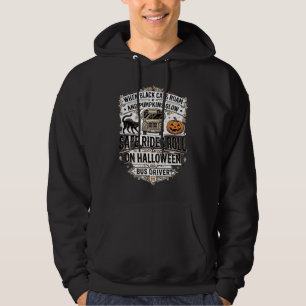 Halloween Buschauffeur Spooky Vintage Gravure Shir Hoodie