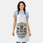 Halloween Buschauffeur Spooky Vintage Gravure Shir Schort (Gedragen)