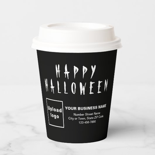 Halloween Business Black Paper Cup Papieren Bekers (Voorkant)