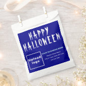Halloween Business Blue Background-papiertas Bedankzakje (Geknipt)