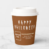 Halloween Business Brown Paper Cup Papieren Bekers (Achterkant)