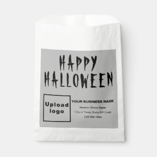 Halloween Business Grey Background Paper Bag Bedankzakje