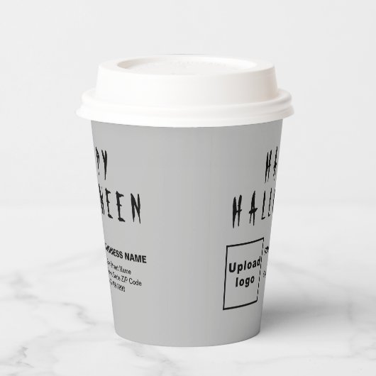 Halloween Business Grey Paper Cup Papieren Bekers (Links)