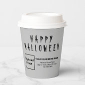 Halloween Business Grey Paper Cup Papieren Bekers (Voorkant)