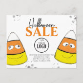 Halloween Business Logo Promotion QR Code Snoep Briefkaart (Voorkant)