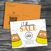 Halloween Business Logo Promotion QR Code Snoep Briefkaart