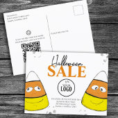 Halloween Business Logo Promotion QR Code Snoep Briefkaart