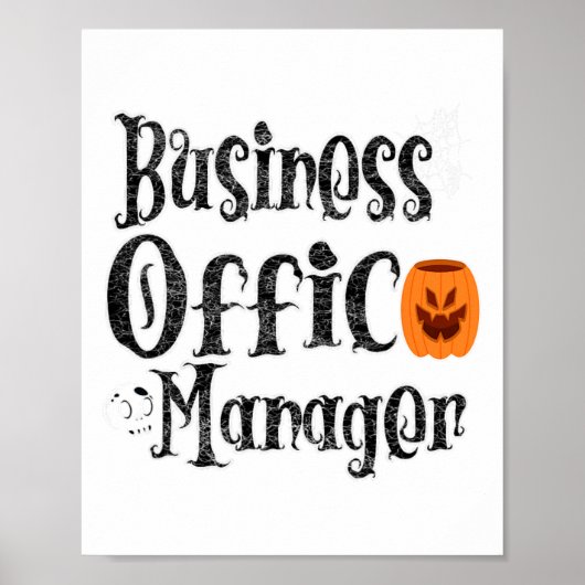 Halloween Business Office Manager Funny Voorpomp Poster (Voorkant)
